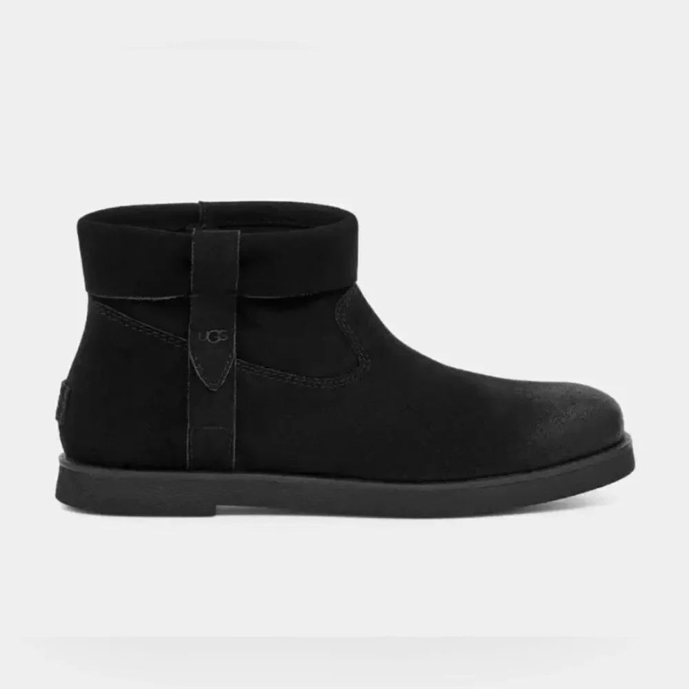 UGG Women’s Josefene Cuff Boot Black Suede Size 10 Excellent Condition